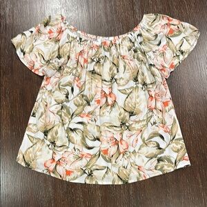 White House Black Market Floral Print Top